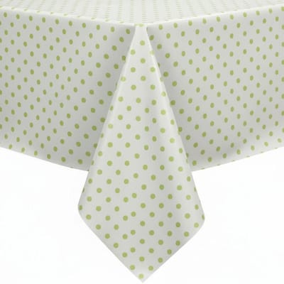 Protecttable - Rond Mexicaans tafelzeil Lunares Groen ⌀118cm - Tafelkleed Afwasbaar - Kunststof