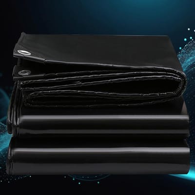 Afdekzeil Waterdicht - Beschermend Zeil - Buiten Beschermen - Scheurvast Polyethyleen - 1.5 x 1.5 m - Zwart