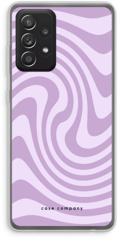 Case Company® - Hoesje geschikt voor Samsung Galaxy A52s 5G hoesje - Swirl Paars - Soft Cover Telefoonhoesje - Bescherming aan alle Kanten en Schermrand