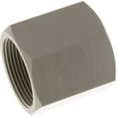 Sok G1 1/2'' Binnendraad Polypropyleen (PP) 10bar FDA 55mm Hex
