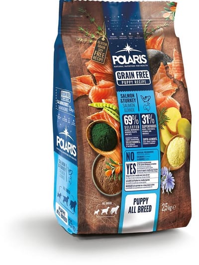 Polaris Grain Free Dog Puppy Salmon, Pork & Turkey 2,5 kg -  - Honden droogvoer