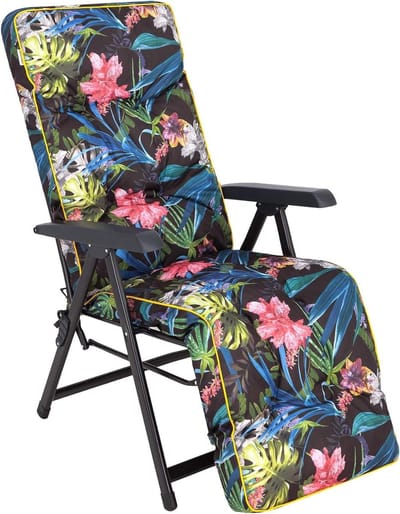 Ligkussen Stoelkussen - Tuinkussen Lounger - Buiten Ontspannen - UV-bestendig Kleurvast - 50 x 160 cm - Kleurrijke bladeren