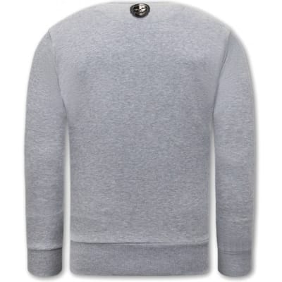 Heren Sweater met Print - El Narco - Grijs