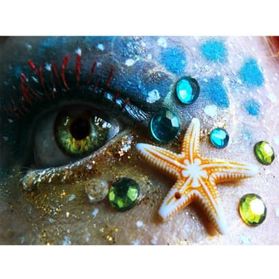 Diamant borduurwerk landschap strass schilderij oog zeester diamant schilderij behang woondecoratie 20X30CM blue