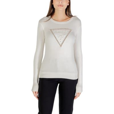 T-shirt col v col rond met driehoeklogo voor dames Guess Kiara