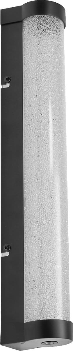 LEDVANCE ORBIS Tube LED spiegel-/wandlamp, zwart, glas met bubbeleffect, 9W, 820lm, dimbaar, 3000/4000K verstelbaar via wandschakelaar, 40cm diameter, IP44 bescherming tegen vreemde voorwerpen/spatwater