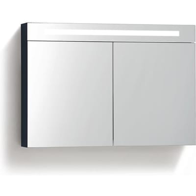 Spirit Spiegelkast met LED-verlichting - Hoogglans Antraciet - 100 x 16 x 70 cm
