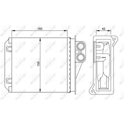 Warmtewisselaar, interieur verwarming NRF 54236