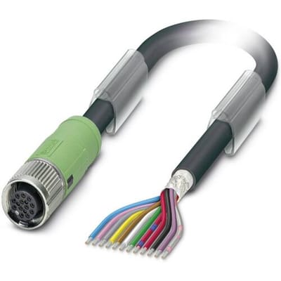 Phoenix Contact 1437083 Sensor/actuator connector, geassembleerd M12 Aantal polen (sensoren): 12 Bus, recht 0.50 m 1 stuk(s)