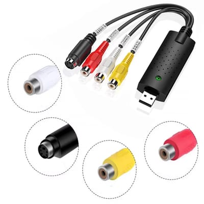 USB 2.0 Audio/Video Converter voor VHS Digitalisering - Videobanden digitaliseren - Converter - 1 stuk - CHPN