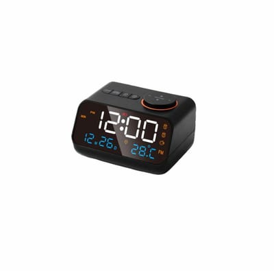 Wekker - Wekkerradio - Wekkers digitaal - Wekker kinderen - Digitale radiowekker - Tafelklok met FM-radio - LED-display - Timer - Snooze - klokradio zonder tikken(Zwart)