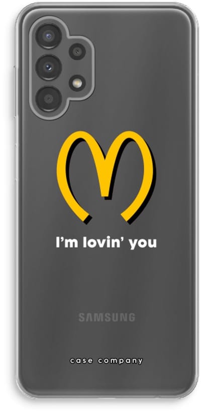 Case Company® - Hoesje geschikt voor Samsung Galaxy A13 4G hoesje - I'm lovin' you - Soft Cover Telefoonhoesje - Bescherming aan alle Kanten en Schermrand