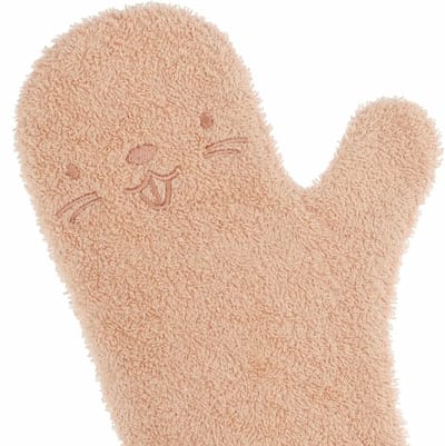 Nifty - The Original Baby Shower Glove – baby douche handschoen voor beter grip op je baby bij het douchen - origineel kraamcadeau - lange baby washand - Roze