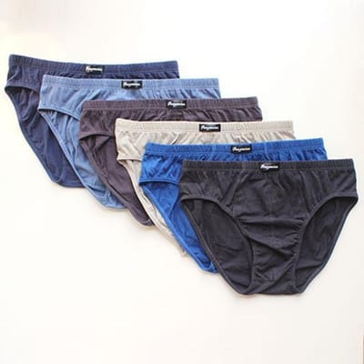 6 pakjes herenondergoed, katoenen halfhoge loszittende slips, dik ondergoed in grote maten 6XL gray