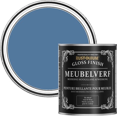 Rust-Oleum Blauw Meubelverf Hoogglans - Zijdeblauw 750ml