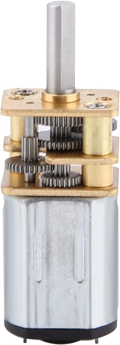 DC Motor met Versnellingsbak, N20 Gear Motor 3V 6V 12V, 50-2000RPM, Geschikt voor Robotica en DIY Projecten