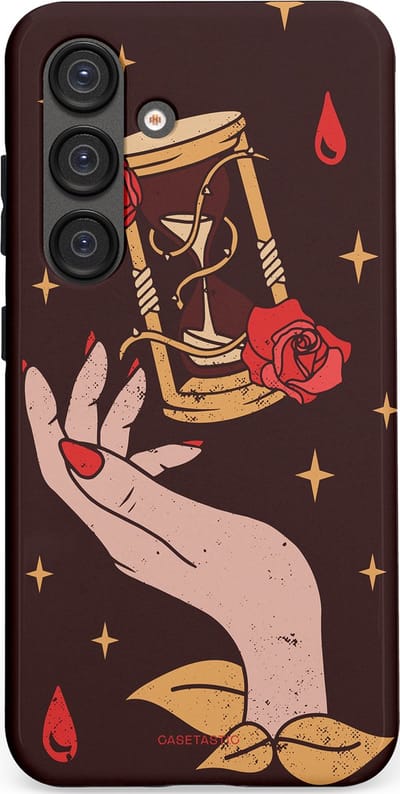 Casetastic Hoesje Geschikt voor Samsung S25 - Stijlvolle Beschermende Duo-layer Case - Magische Hand Roos