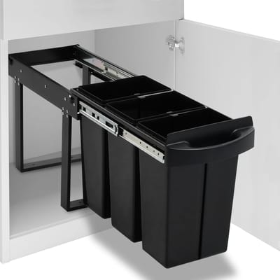 vidaXL - Inbouwprullenbak - uittrekbaar - soft-close - 36 - L