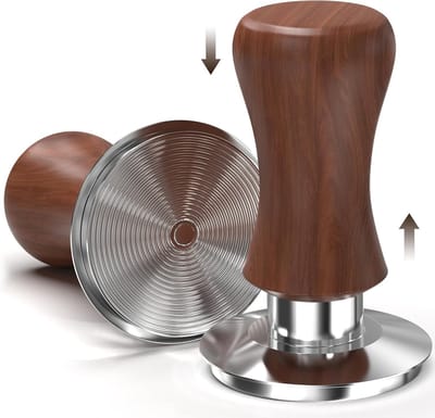 Tamper 58.5 mm voor Espresso, Professionele Koffietamper van Roestvrij Staal, Calibrated voor 16 kg Druk, Ideaal voor Barista's en Thuisgebruik