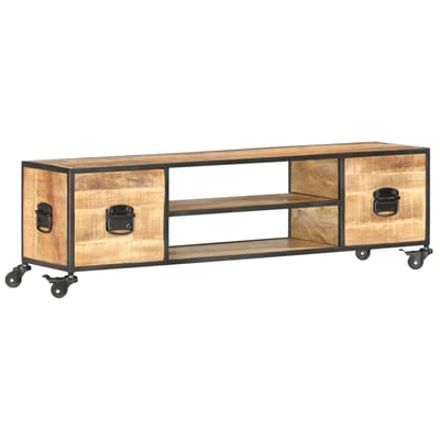 vidaXL - Tv-meubel - 130x30x39 - cm - massief - mangohout