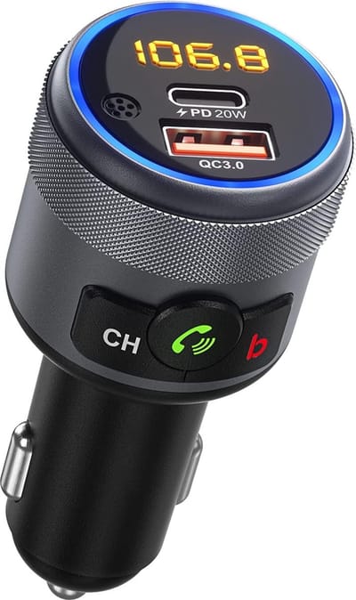 Bluetooth Zender - Draadloze Handsfree Oplader voor Auto - AUX Bluetooth-adapter - Muziekstreaming en Bellen tijdens het Rijden