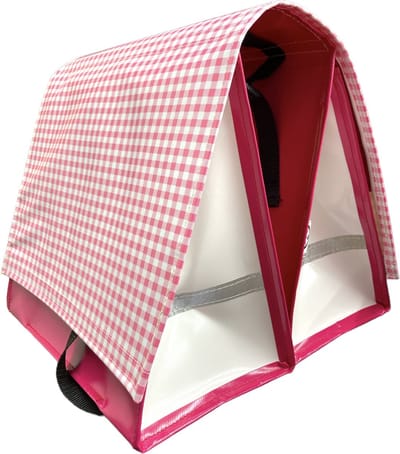 Du Baj  Budget L Pepita Pink - Dubbele Fietstas - 45 l - Roze