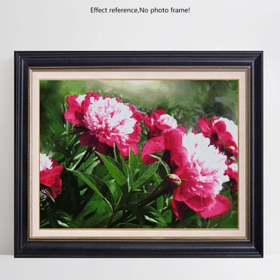 Peinture Diamant 5D Forage Complet Fleurs Broderie Diamant Image Nature de Strass Kits d'Art 20X30CM gray