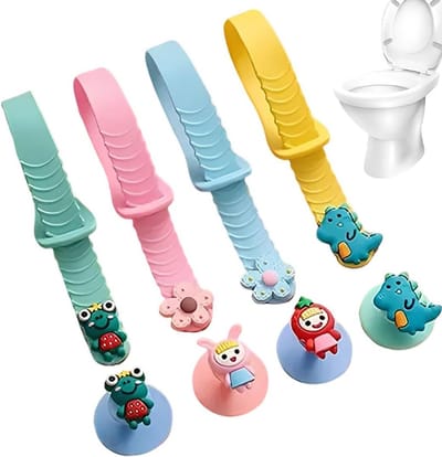 Toiletbril Lifters - Zitlift Tools - Hygiënisch Werken - Verstelbaar Armbandontwerp - 4 Stuks - Grijs