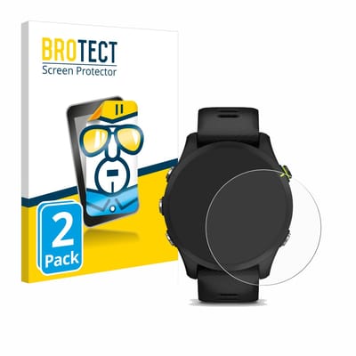 BROTECT - Screenprotector voor Garmin Forerunner 255 / 255 Music - Folie Beschermfolie transparant 2 Stuks