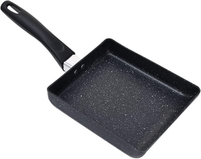 Mini Koekenpan - Omelet Pan - Ontbijt Maken - Non-stick Coating - 13x18 cm - Zwart