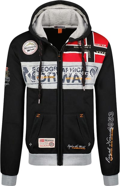 Vest Met Capuchon En Rits Zwart Geographical Norway Flyer - S