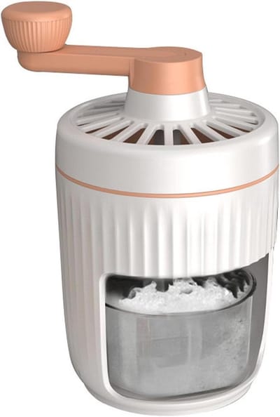 Handmatige IJscrusher - Schaafmachine Sneeuwkegels - Drankjes Maken - Afneembaar Ontwerp - 21 x 13 x 13 cm - Wit