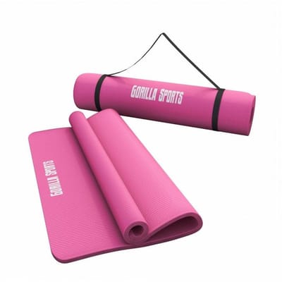 Gorilla Sports - Yogamat Deluxe - 190 x 60 x 1,5 cm - Fitnessmat - Fuchsia