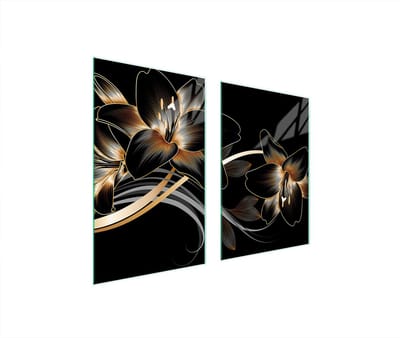 TMK ArtDeko Orchidea Serie - Glazen Beschermplaat - 65x52 cm - Veelzijdige Decoratie - Hartglas