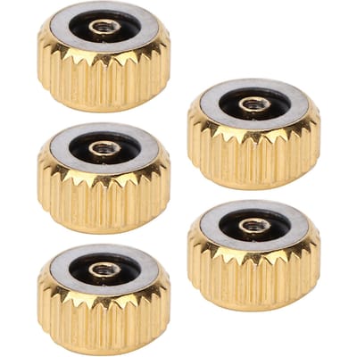 5 stuks Stalen Horlogekroon Horlogekop Reparatie Onderdelen Vervanging Accessoires Set Goud 5.5mm 0.22in beige