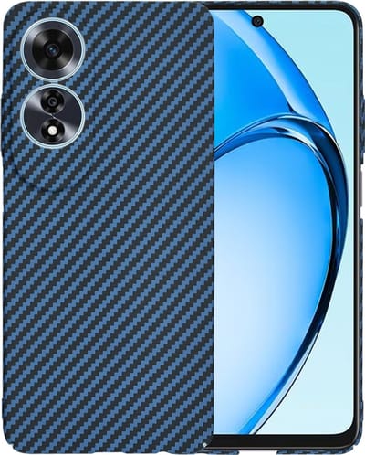 Hoesje geschikt voor Oppo A60 4G - Techsuit Carbonite FiberShell Carbon Back Cover - Blauw