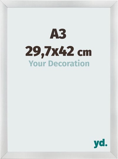Your Decoration - Fotolijst A3 29,7x42 cm - MDF - Zilver Mat - Pisa
