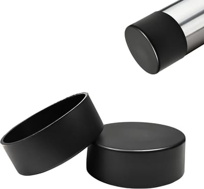 2x Set Ronde Siliconen Meubel- en Stoelpootdoppen voor Vloerbescherming Zwart