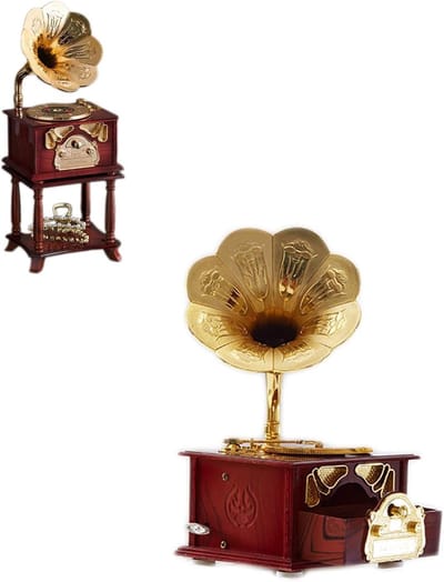 Retro Mini Gramophone Muziekdoos - Unieke Cadeau-ideeën voor Verjaardagen en Feestjes, Vintage Decoratie en Muziekervaring