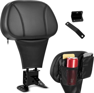 Motorfiets Rugleuning - Rijderssteun Sissy Bar - Comfortabel Rijden - Verstelbaar & Opvouwbaar - 41.1 x 32 x 6.71 cm