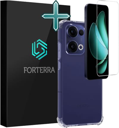 Hoesje Met Screenprotector - Geschikt voor Oppo Reno 13 - Sterk & Shockproof - Back Cover - Siliconen Case - Telefoon Hoes - Shock Proof - Transparant
