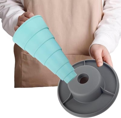 Spuitzakhouder Standaard - IJszak houder - Taart Decoratie - Hittebestendig Materiaal - 20.4 x 20.4 cm - Blauw