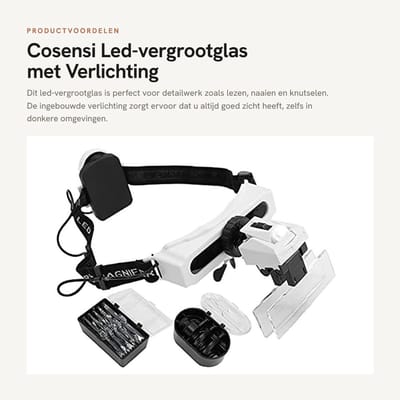 Dailygoods - Led-vergrootglas met Verlichting voor Naaien en Lezen