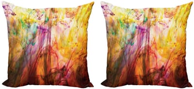 ABAKUHAUS – Moderne Kussenhoes Set 2x60x60 cm – Dubbelsidig Digitaaldruk – Regenboog