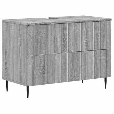 vidaXL - Wastafel - kabinet - voor - de - badkamer - ZWOLLE - Grijs - Sonoma