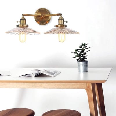 Vintage Gouden Wandlampen met Schakelaar voor Slaapkamer en Gangpad