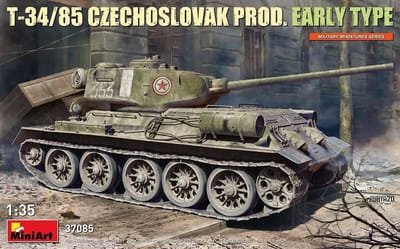 MiniArt Modelbouwpakket Militaire voertuigen - 37085 T-34/85 Czechoslovak Prod. Early Type Tank Plastic - 1:35 - Modelbouw