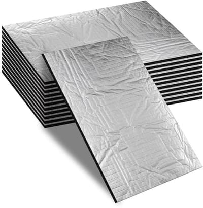 Isolatieplaten 400 x 250 x 5 mm - Geluidsisolatie en Warmte-isolatie voor Woningen en Voertuigen - 12 Stuks