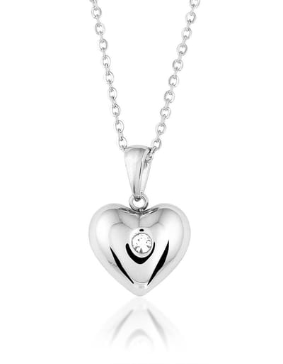 Montebello Ketting Briana - 316L Staal - Hart - 15x14mm - 45cm