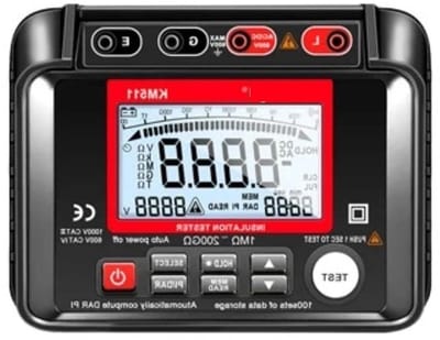 Isolatieweerstandstester - Megger meter - Elektrische testen - Automatische range - 0.1M-200G - Grijs